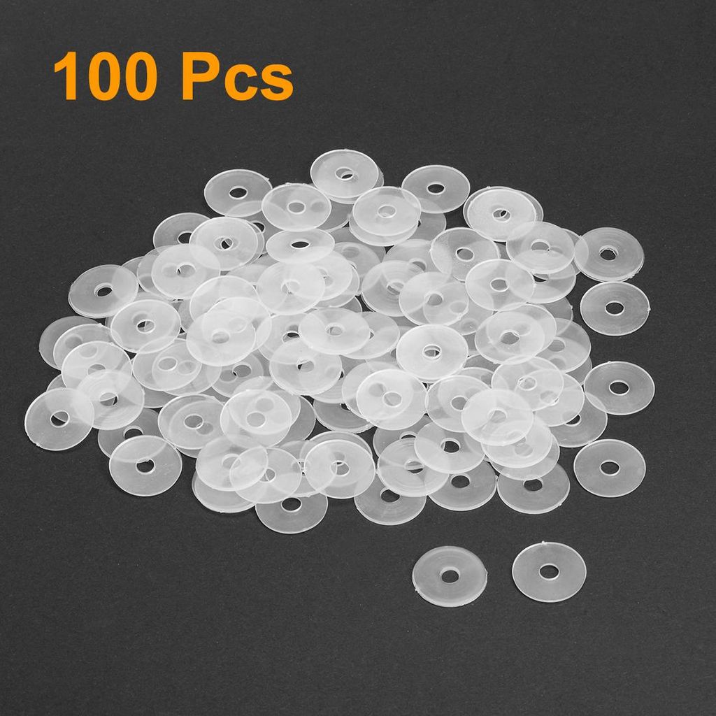 100Stk Flache Unterlegscheibe Nylon M4 Dichtung 17mm AD 4mm ID 1mm Dicke Klar fš¹r Wasserhahn Rohr Wasserschlauch Isolierung Schrauben