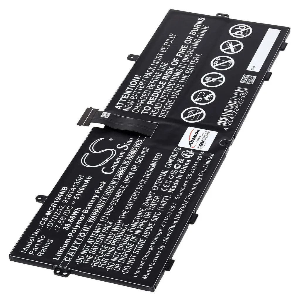 Batterie de remplacement pour PC portable Microsoft Surface Go 1943