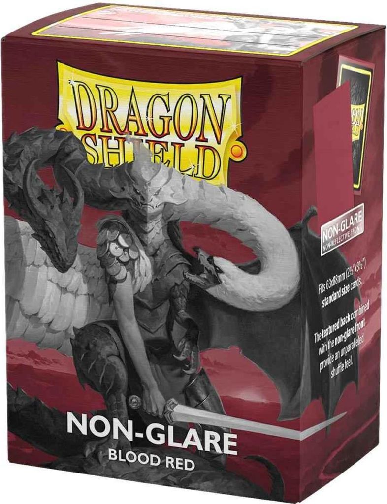 Dragon Shield - Non-Glare Standard Sleeves - Blut Rot (100 Produktbild 