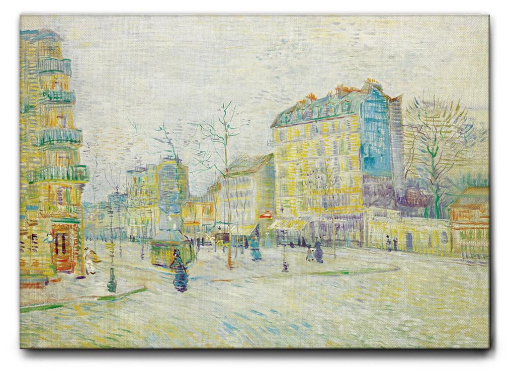 Giallobus - Clichy Avenue - Vincent Van Gogh - 70L x 50B cm - Bild - Leinwand mit Standardrahmen