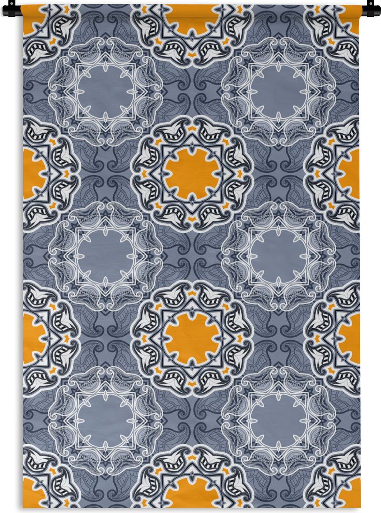 MuchoWow Wandteppich Wandbehang Winter - Abstrakt - Blumen - Design 120x180 cm Tapisserie Dekoration Wandtuch - Schlafzimmer - Dekorationen für ...