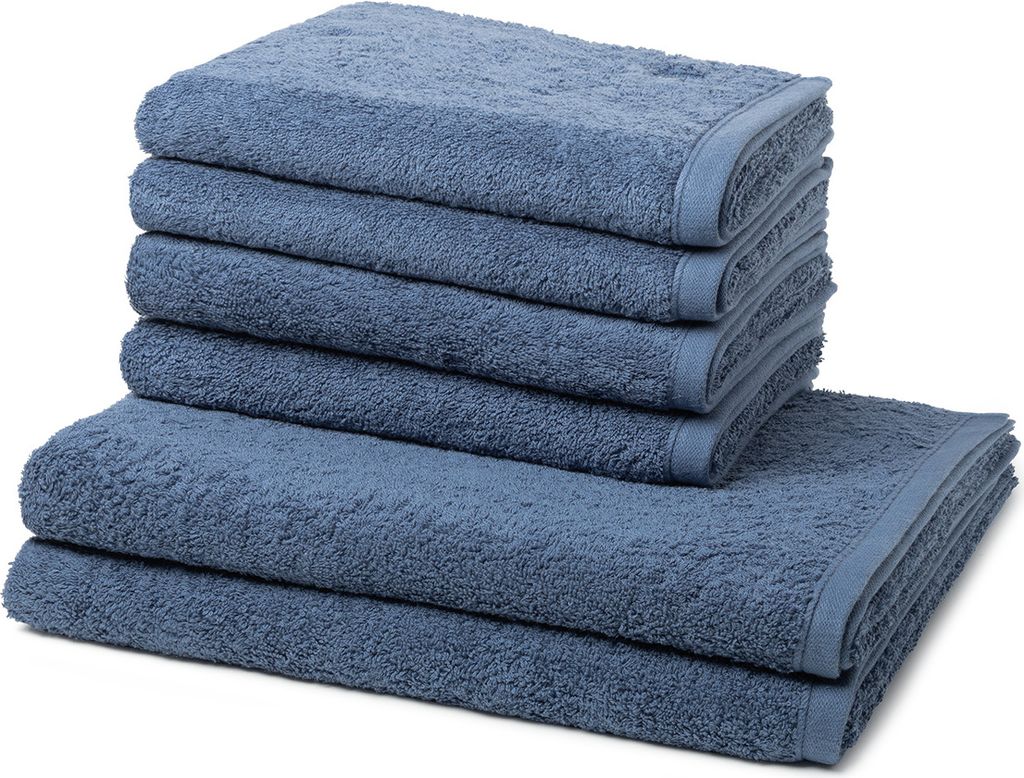 Ross Vita 4 X Handtuch 2 X Duschtuch im Set Walkfrottee aus Baumwolle 520 g/m², Flauschig weich saugstark und pflegeleicht, Gewebte Bordüre mit L...