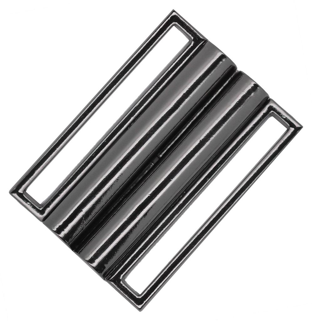 1 Metall Gurt Schnalle Breite 50mm, anthrazit - Schließe Klick Verschluss