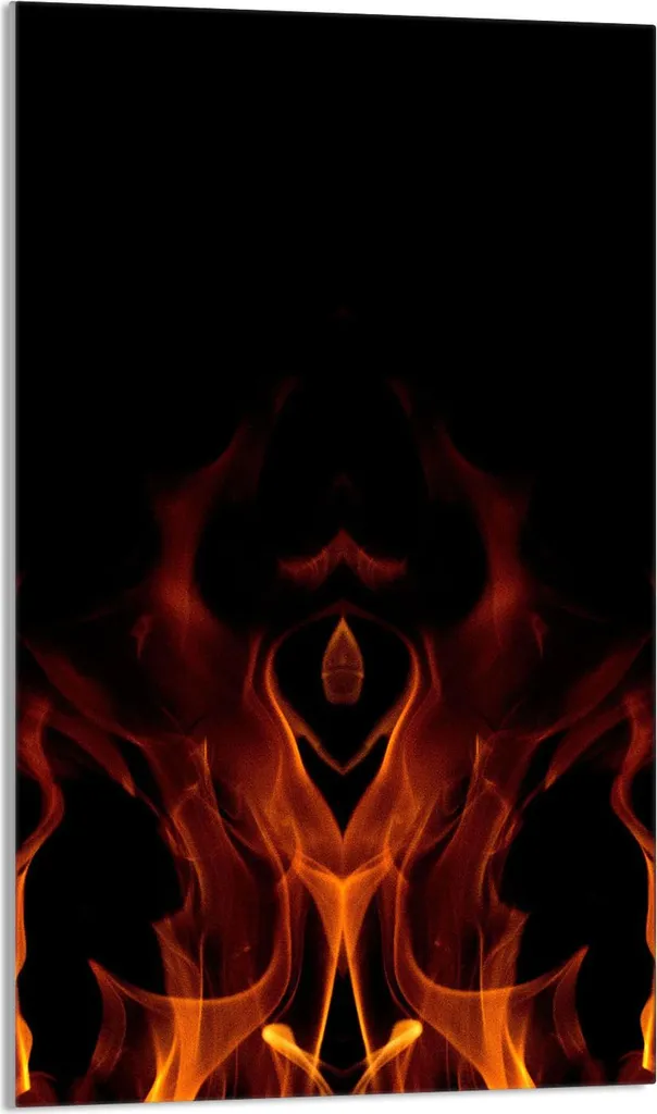 Copri Piano Cottura 30x52 Nero Fuoco | Paraspruzzi Vetro Temperato