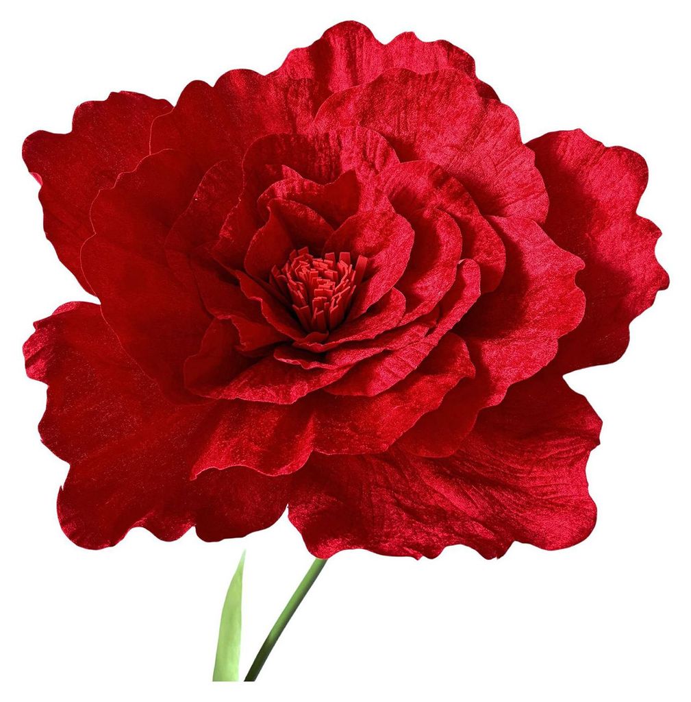 Große künstliche Pfingstrose, realistische Riesen-Seidenblume mit Stiel, ideal als Blumendekoration für Zuhause, Büro, Hochzeit oder Party.