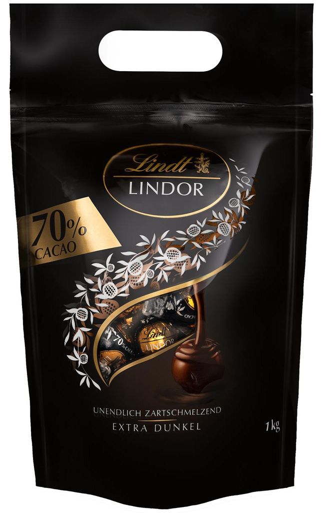 Lindt Lindor 70% kakaové extra tmavé guľôčky 1kg Obrázok produktu 