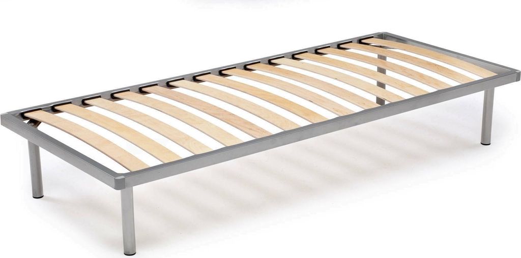 Dpira-Einzelbettgestell, orthopädisches Untergestell aus Birkensperrholz mit 14 Latten, 100 % Italy, 80 x 200 x 34 cm