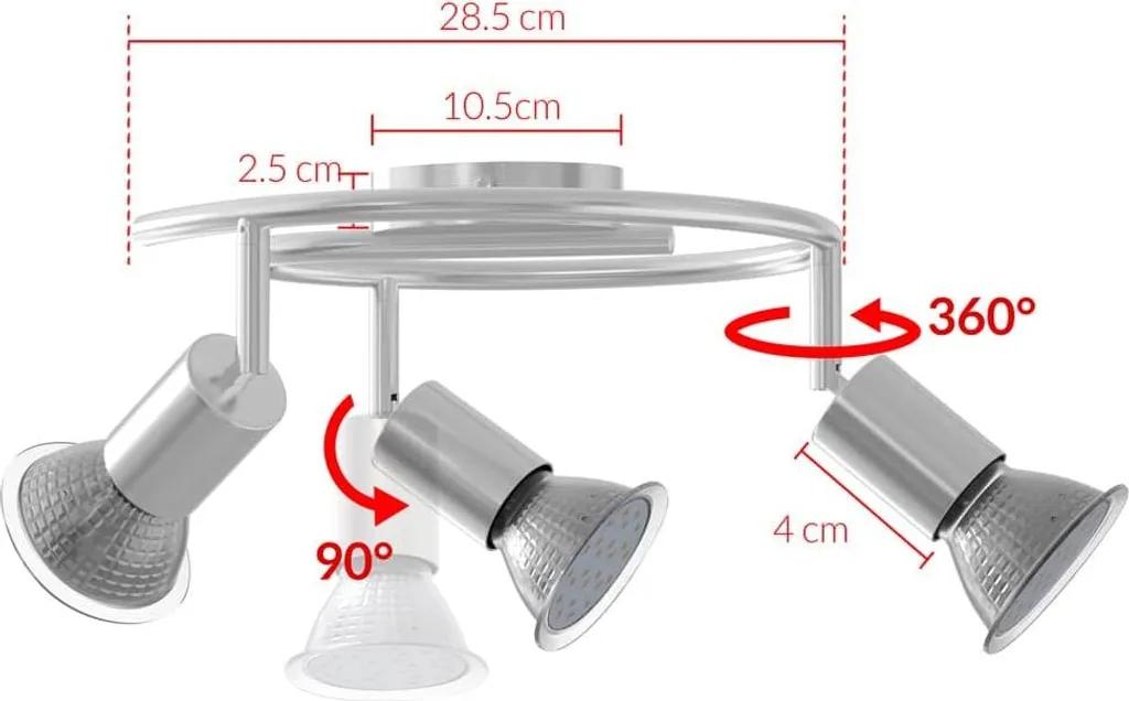 Plafonnier de cuisine à spots LED réglables - Solution d'éclairage