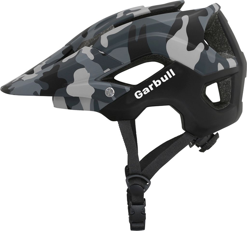 Fahrradhelm MTB Helm Mountainbike Herren/Damen Schutzhelm Radhelm MTB BMX Schutzhelm Rennrad Helm Schutzhelm Erwachsene 54-58CM Tarnung M