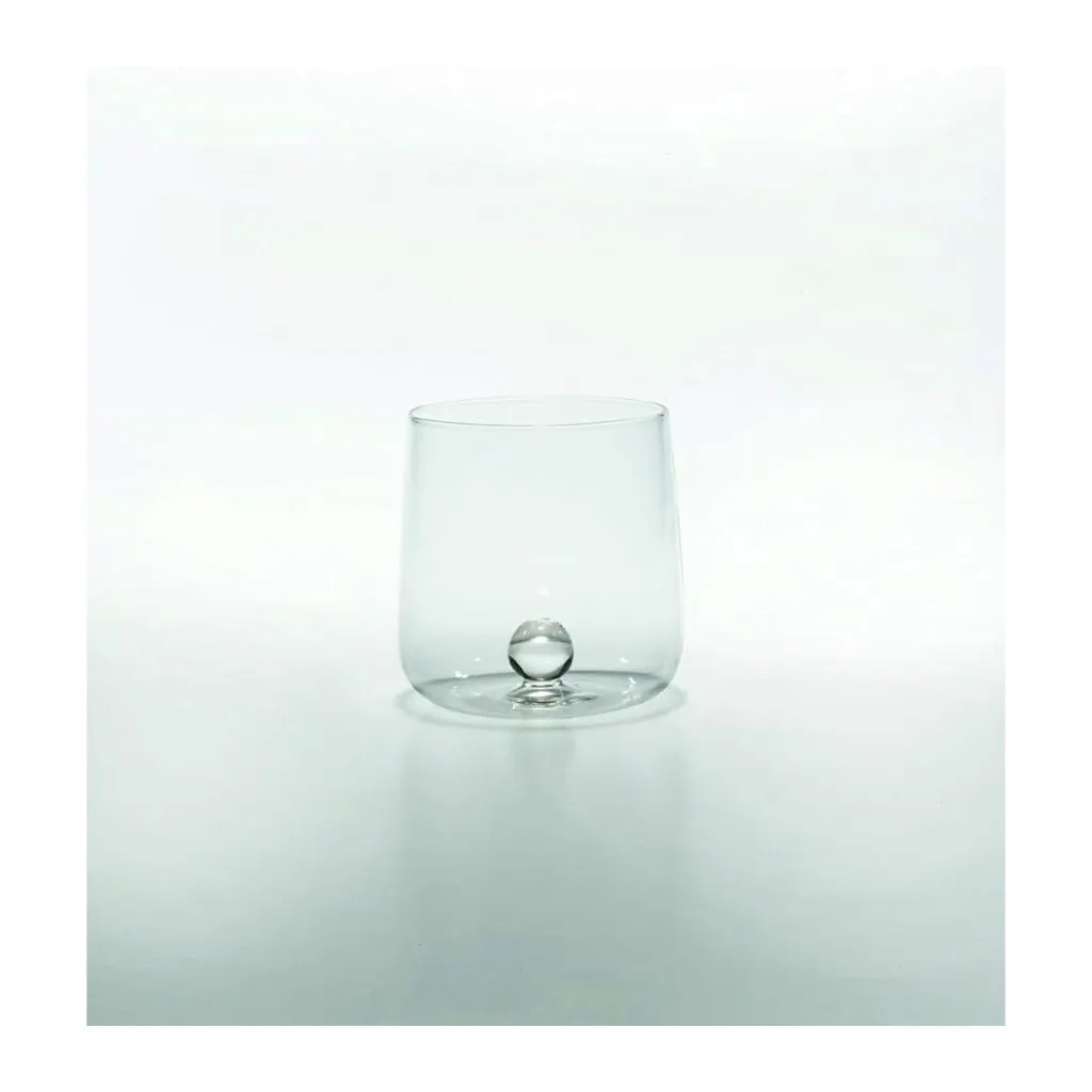 Set 6 Bicchieri Zafferano Bilia Trasparente | Vetro Borosilicato Fatto a Mano