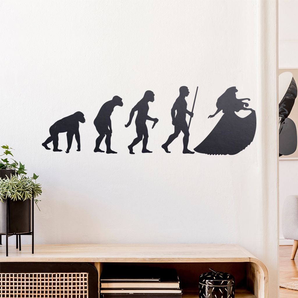 Prinzessin Evolution Wandtattoo Wandaufkleber Wall Sticker - Dekoration, Küche, Wohnzimmer, Schlafzimmer, Badezimmer