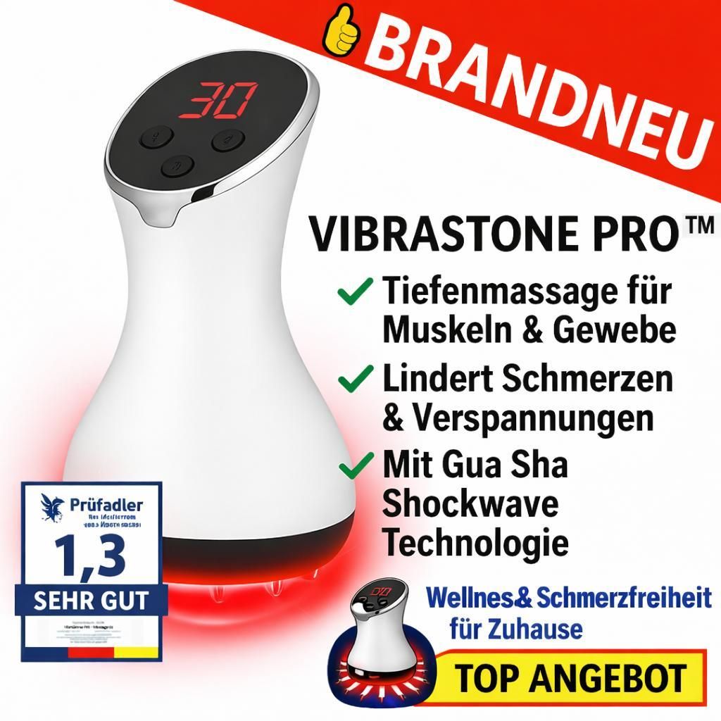 Vibrastone Pro Gua-Schockwellen-Massagegerät Stoßwellenmassage Neuropathie Gerät