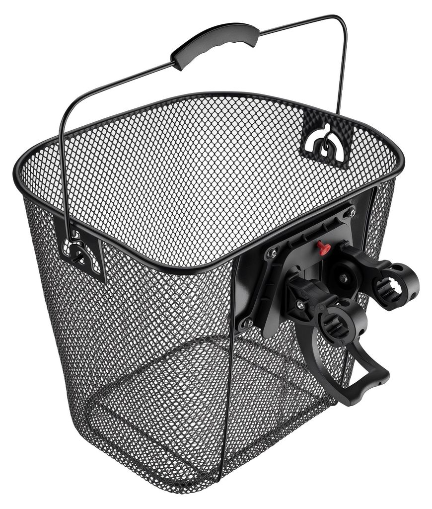 Wiltec Fahrradkorb vorne 32,5x24x26,5cm aus Stahl Schwarz Produktbild 