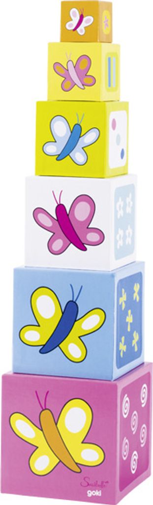 goki 58508 Stapelwürfel, Susibelle, bunt (1 Set)