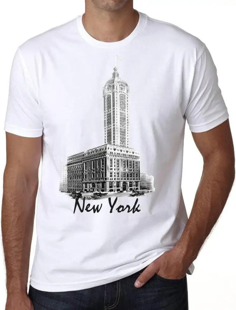 Herren Grafik T-Shirt Das Sängergebäude ny – The Singer Building Ny – Öko-Verantwortlich Vintage Jahrgang Kurzarm Lustige Druck Geburtstag G...