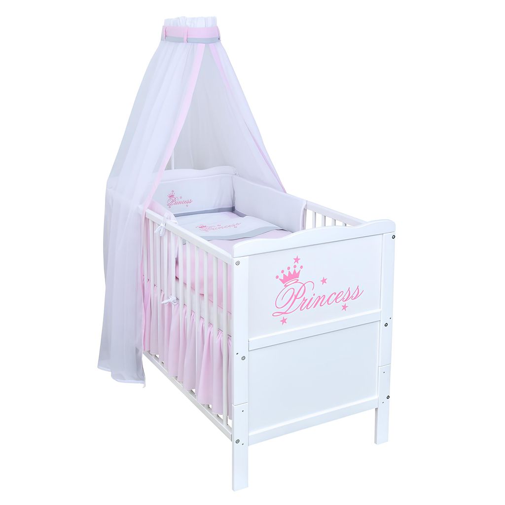 Baby-Delux Babybett Kinderbett Gitterbett Princess 60x120 Produktbild 