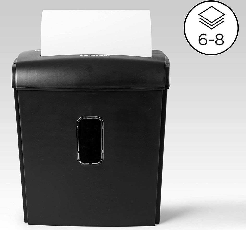 Duronic PS815 Aktenvernichter | 8X A4 Blatt | Kreuzschnitt Produktbild 6