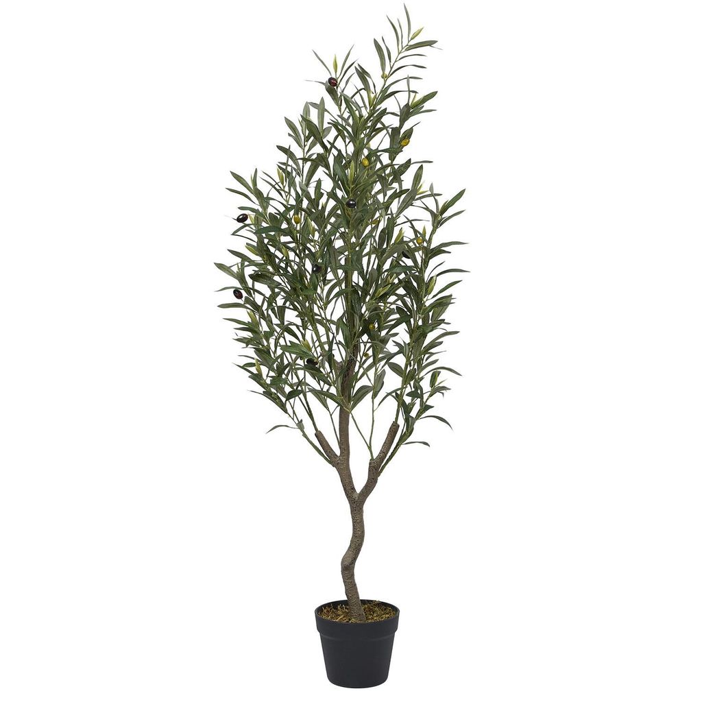 Olivenbaum 120 cm – Realistische Kunstpflanze im Topf – Produktbild 