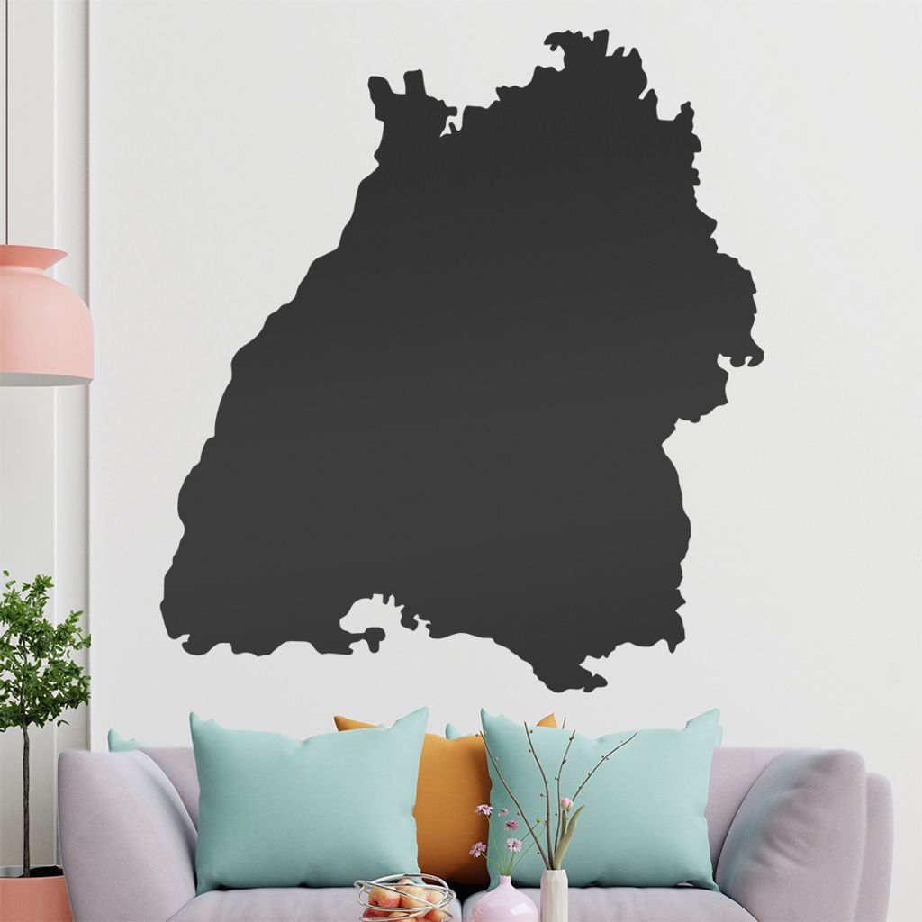 KIWISTAR Bundesland Baden-Württemberg - Stuttgart Schwarzwald Wandtattoo in 6 Größen - Wandaufkleber Wall Sticker - Dekoration, Küche, Wohnzimm...