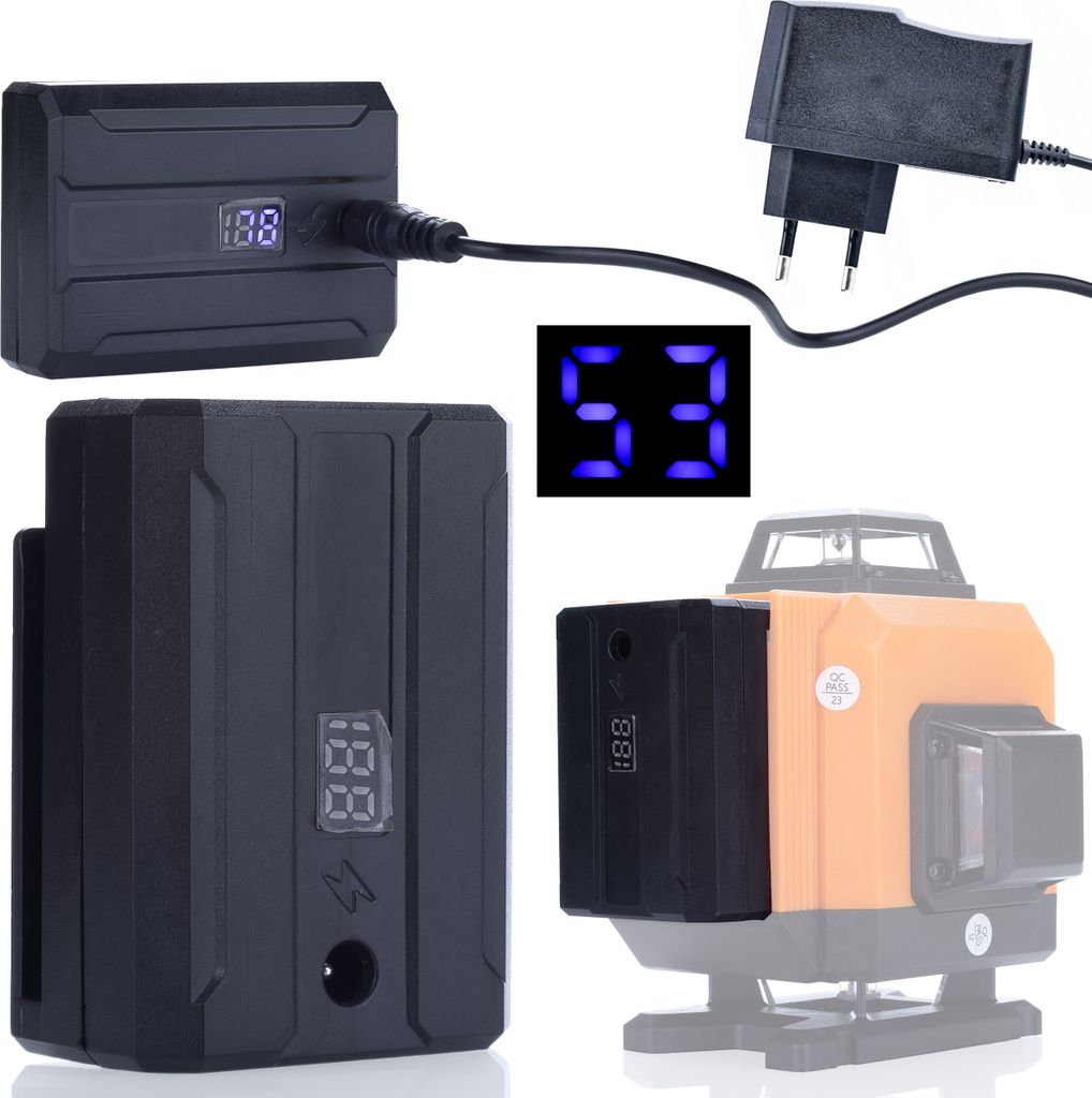 Wiederaufladbare Batterie 3500 Mah Mit Ladegerät Für Laser-Level Laser Lcd