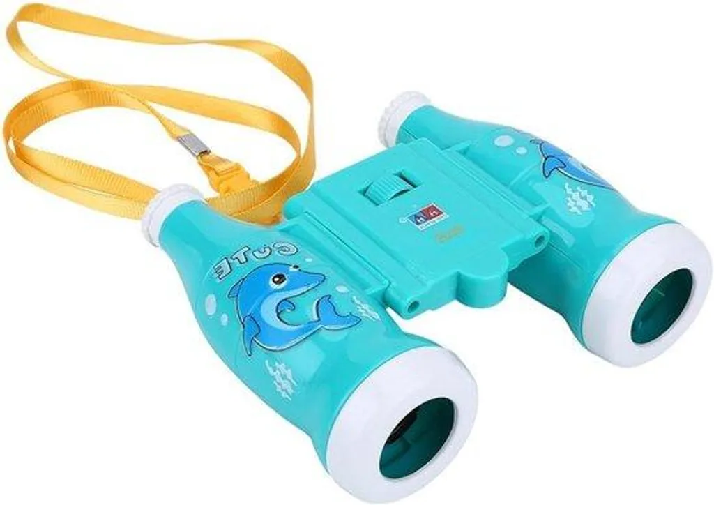 Jumelles enfant 6x bleues antichoc avec protection oculaire sécurisée