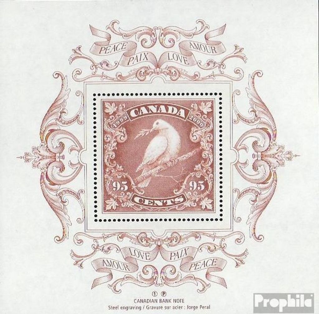 Briefmarken Kanada 1999 Mi Block33 postfrisch Zeitenwende