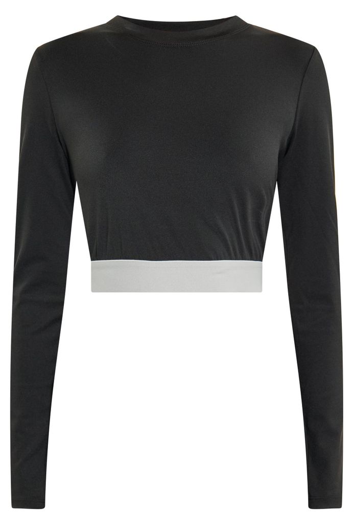 Jika damen crop-top - schwarz, XL/XXL