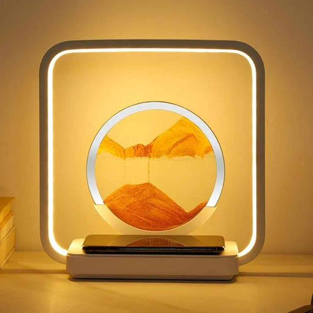 Lampe de table dynamique - Sablier lumineux LED pour décor d'intérieur