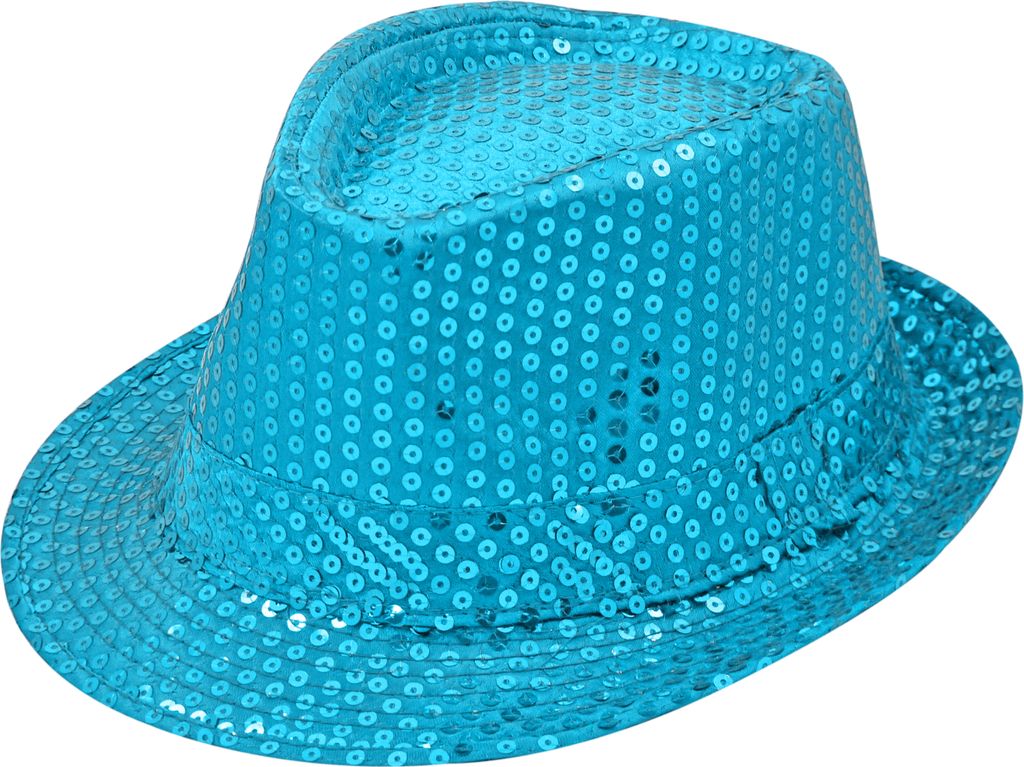 Paillettenhut Partyhut Trilby Hut Blink Fedora Bogart Produktbild 