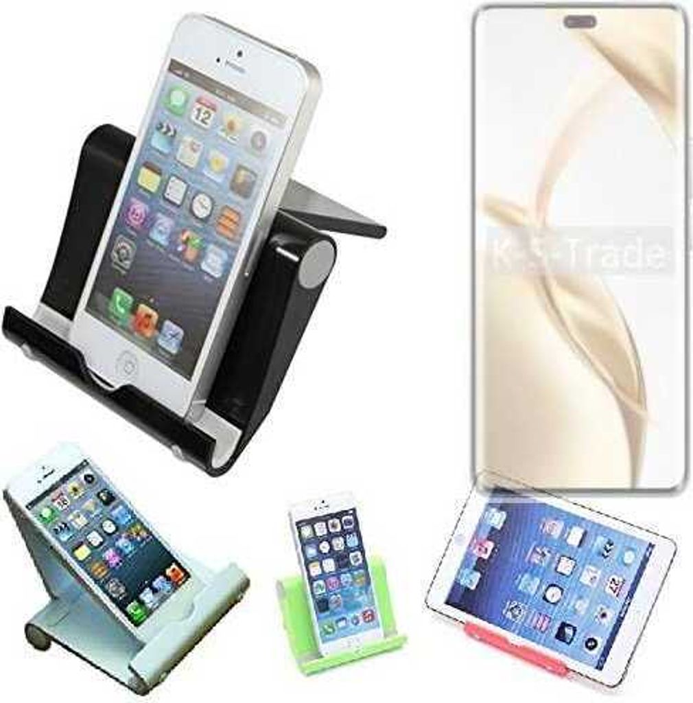 K-S-Trade Handy-Ständer kompatibel mit Honor 200 Pro faltbarer Tischständer Smartphone Tablet Halterung Reise