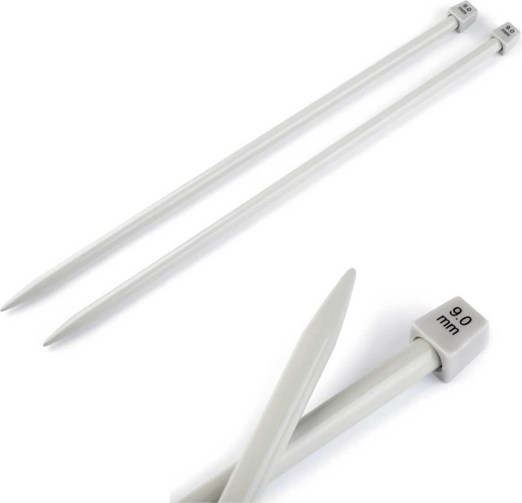 Stricknadeln Aluminium gerade 35cm Stärke 2-10 mm 1 Paar