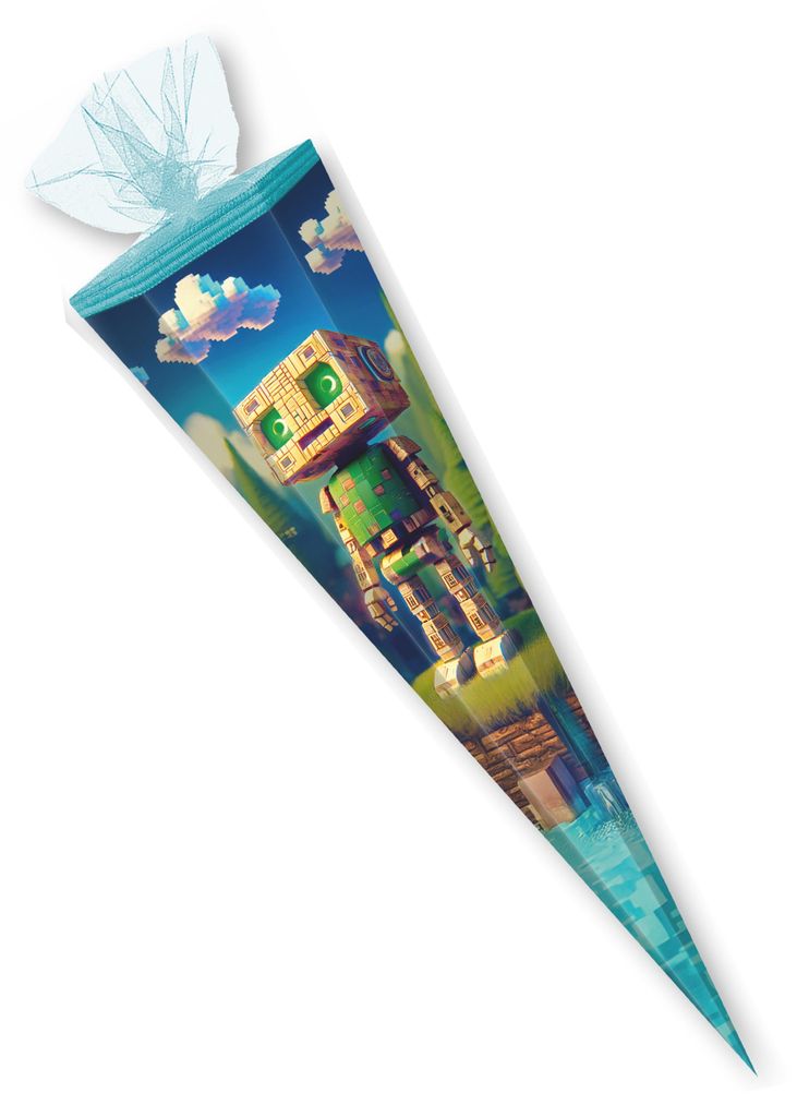 Schultüte / Zuckertüte / 85cm / eckig / "Pixelino" Produktbild 