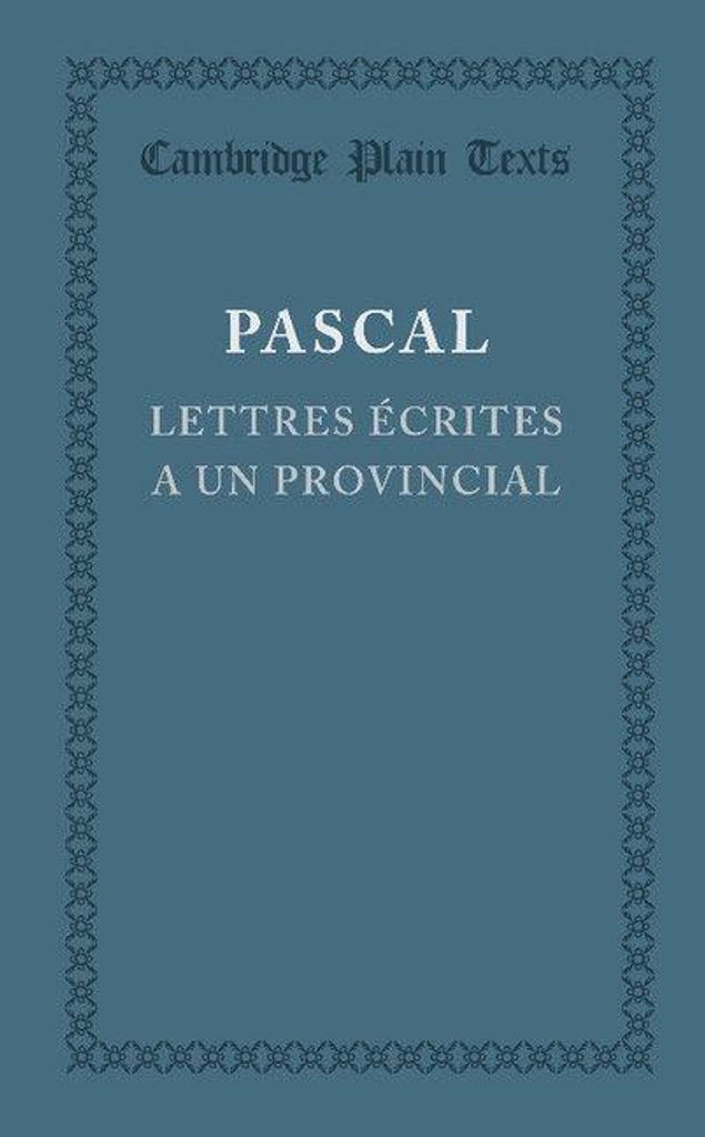 Lettres écrites a un provincial