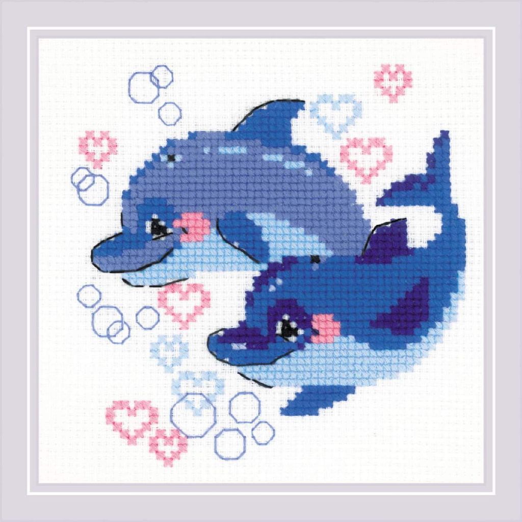 Kreuzstichset Riolis "Mare d amore", 15x15 cm