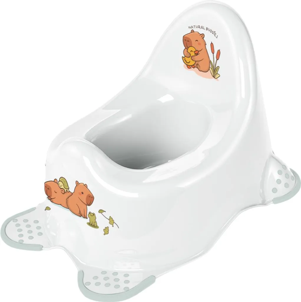 Pot pour bébé Capybara ergonomique avec couvercle amovible et design fun