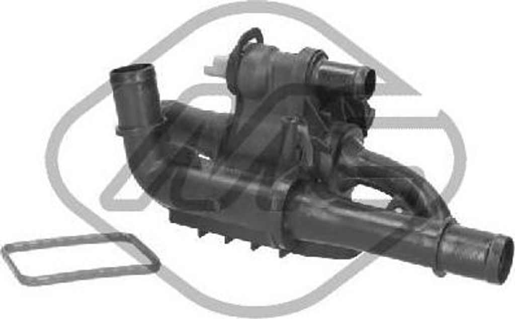 Metalcaucho 3776 Thermostatgehäuse OE 11517809191 kompatibel mit C3, C2, Berlingo, V70, V60, V50, C30, Partner, Expert, 5008, 407, 308, 307, 3008,...