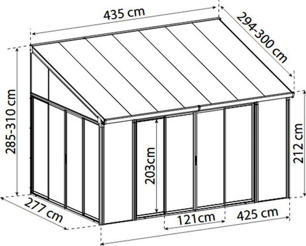 Ogród zimowy/letni CANOPIA by Palram Sanremo RAL 9016 biały Zdjęcie produktu 