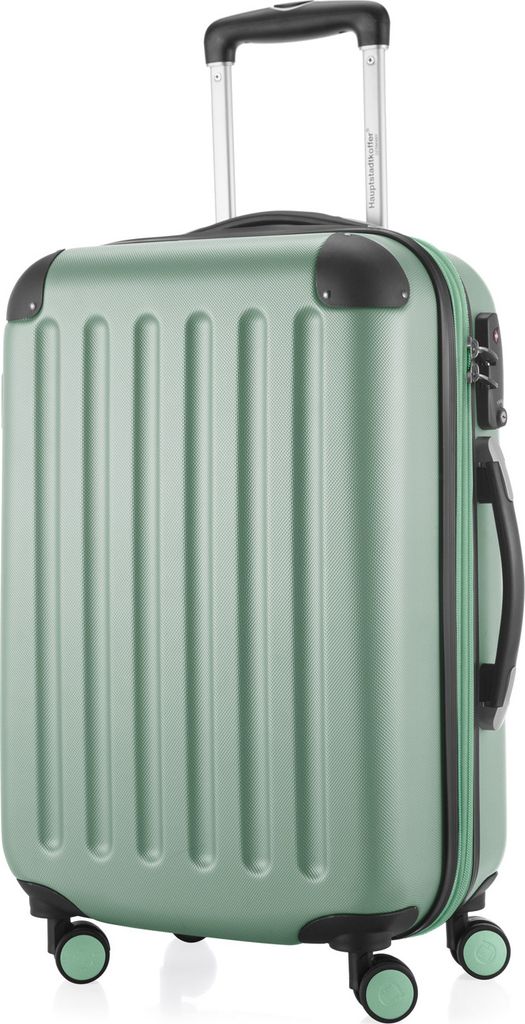 HAUPTSTADTKOFFER - Spree - Handgepäck mit Erweiterung, Koffer auf Rollen, Trolley Flugzeug Hartschalenkoffer Hand Luggage TSA, 55 cm, Cabin Bag ma...