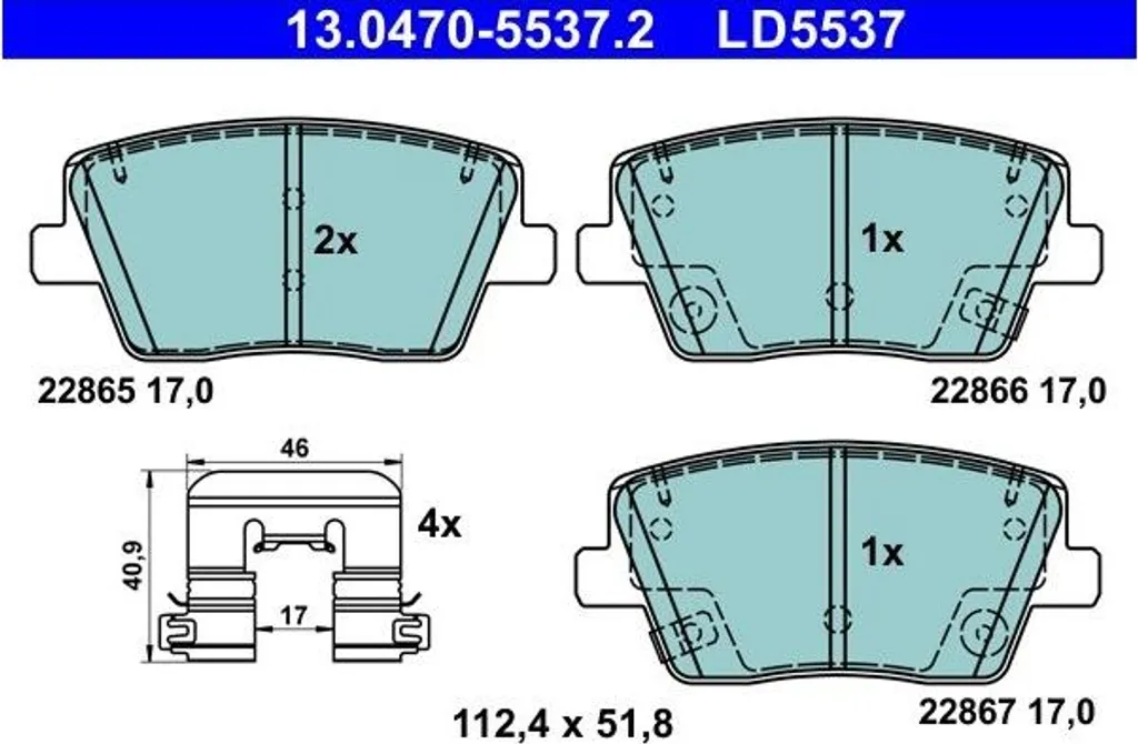 Plaquettes de Frein Arrière I30 2,0 17- en Céramique pour Hyundai