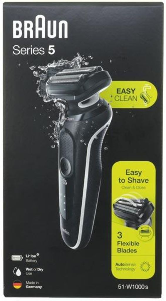 Braun Series 5 51-W1000S, Folienschaber, Schwarz, Produktbild 