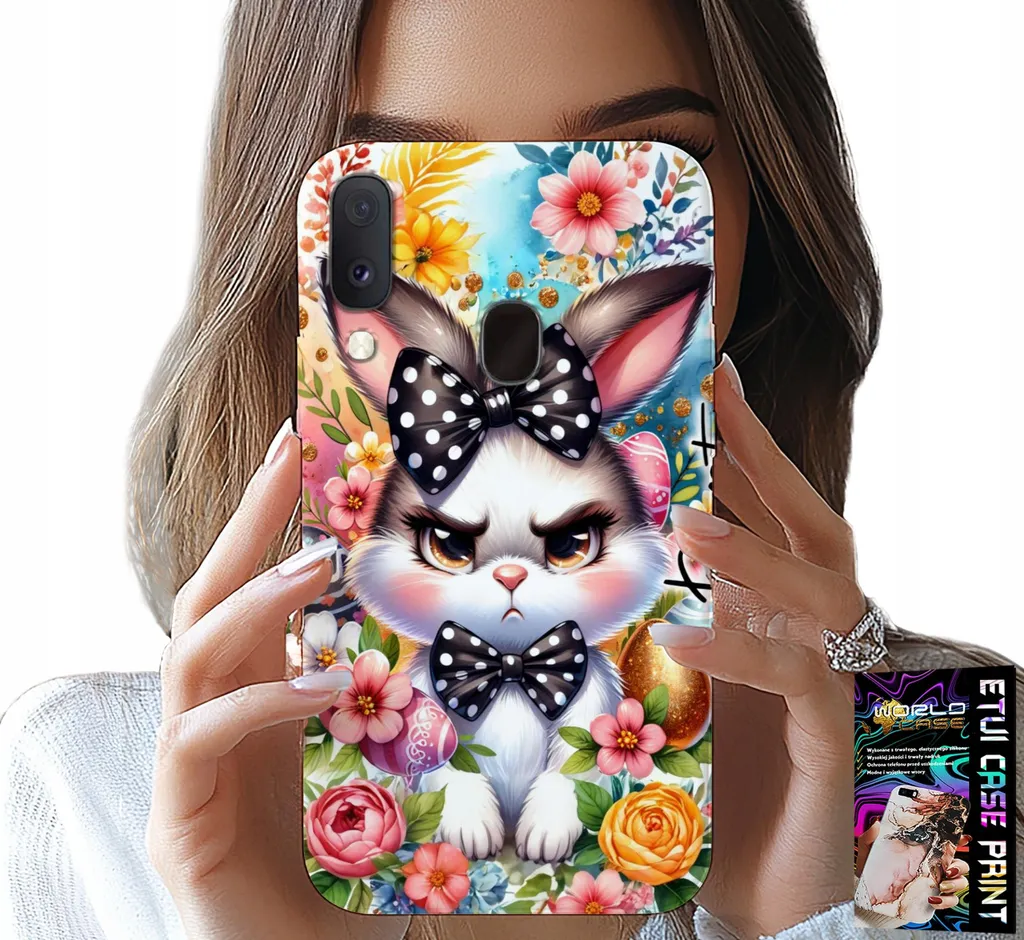 Cover Samsung A40 Easter Edition: Coniglietto e Vetro Pro 9H