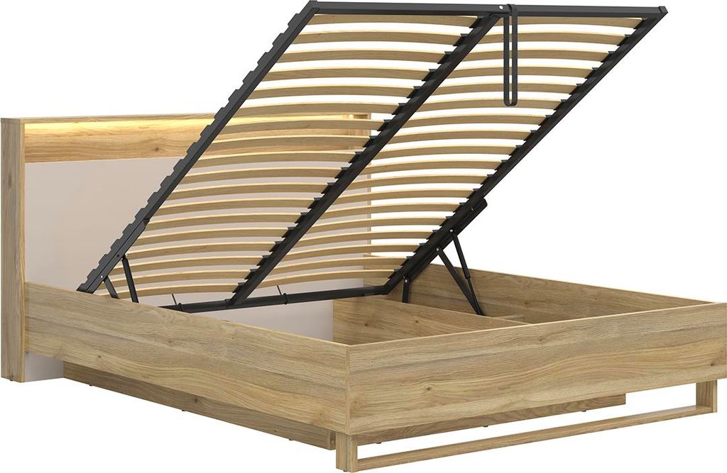 Bett mit Bettkasten 160x200cm Kaschmir