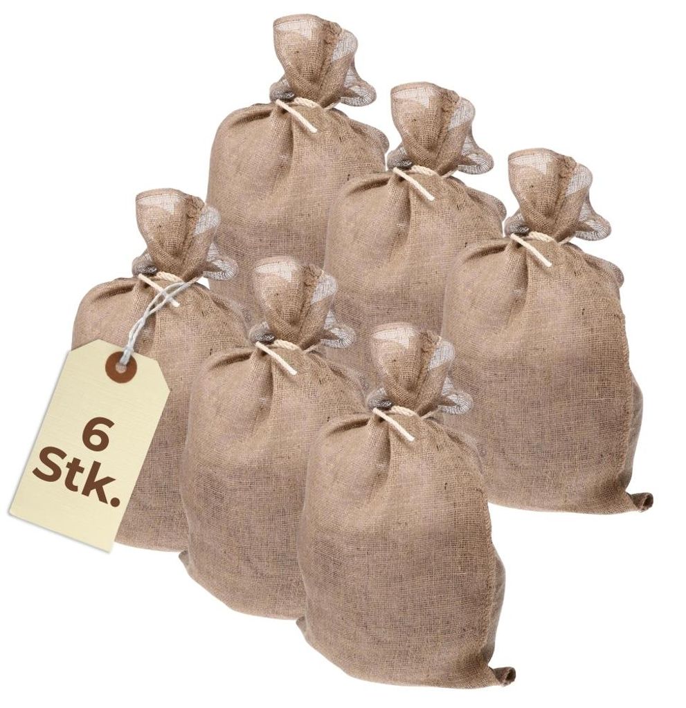 Jutesack Kartoffelsack Pflanzsack 85x50 cm Winterschutz für Kübelpflanzen Jute Säcke Nuss Sack Apfelsack Pflanzenschutz Frostschutz Pflanzen 6 S...