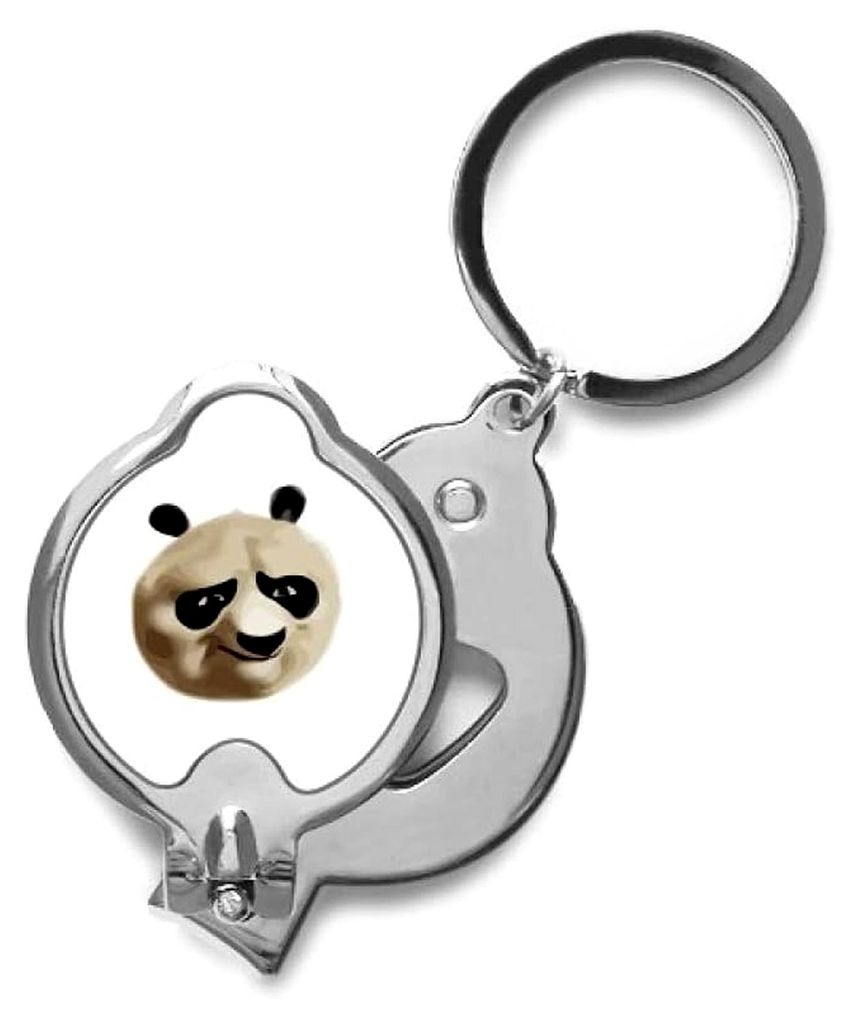 Panda Nagelknipser mit Katzenmotiv, Porzellan, Edelstahl