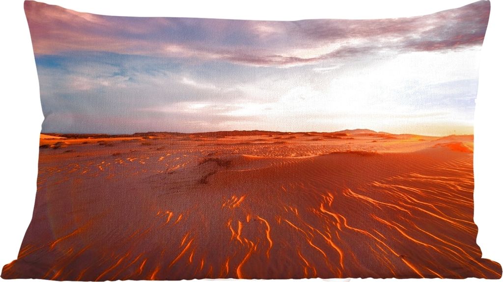 MuchoWow Zierkissen Sofakissen Wohnzimmer Dekokissen 50x30 cm Sand - Landschaft - Himmel - Wüste - Wohnzimmerdekoration - Polster mit Photo