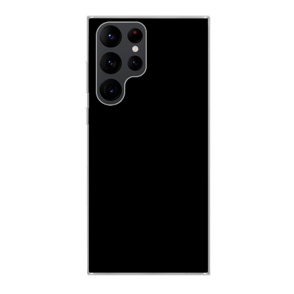 MuchoWow Handyhülle Schutzhülle Hülle für Samsung Galaxy S22 Ultra Schwarz - Dunkel - Massiv - Farbe Silikon Softcase Handy Hülle - Abbildung
