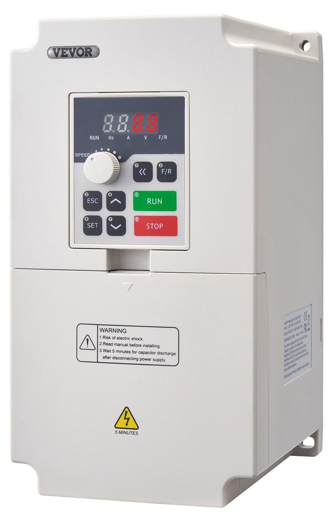Inverter VEVOR VFD 5 HP 4 kW 18 A 1/3 AC 220 V in ingresso Immagine del prodotto 