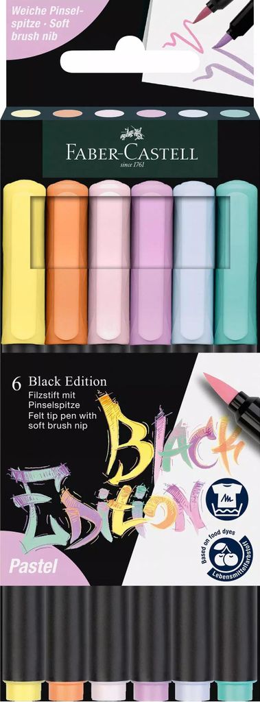 FABER-CASTELL Filzstift Black Edition 6er Pastell Image du produit 