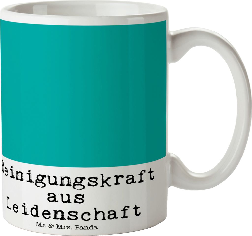 Mr. & Mrs. Panda Kaffeepott Reinigungskraft Leidenschaft - Weiß - Geschenk, schöne tasse, Becher, haferl, Kaffeebecher, Teepott