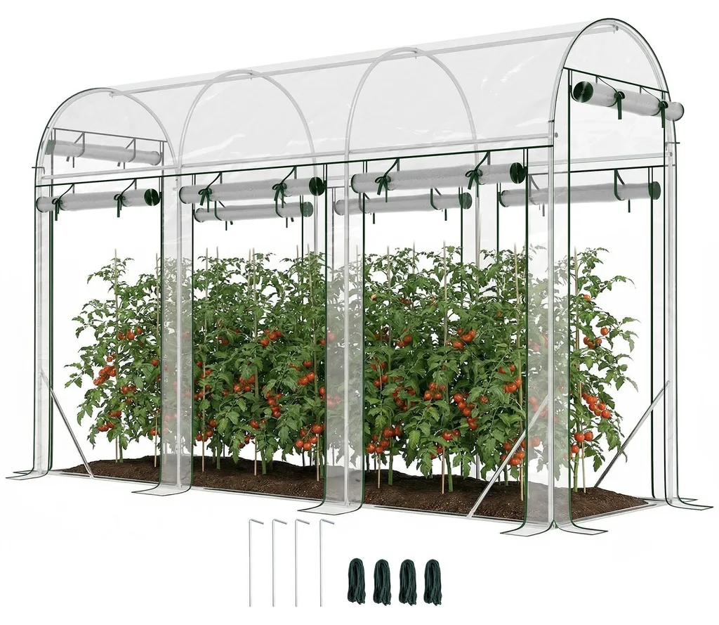 Grande serre de jardin imperméable et transparente haute résistance 3m